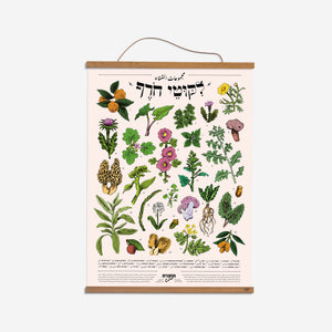 מתלה מגנטי לפוסטר | עץ טבעי